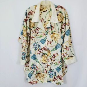 Victoria Secret VTG GOLD LBL Floral Nightshirt S